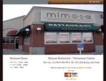 Tablet Screenshot of mimosarestaurant.ca